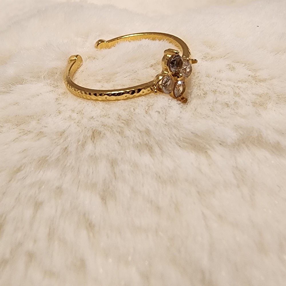 Gold Crystal Cluster Ring - Picture 4 of 4